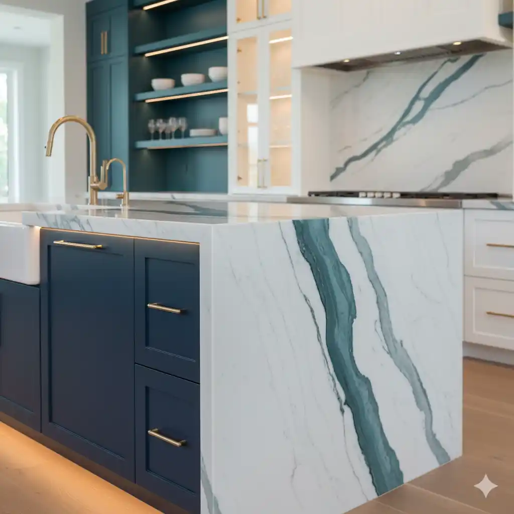 Craftsman working on custom cabinetry