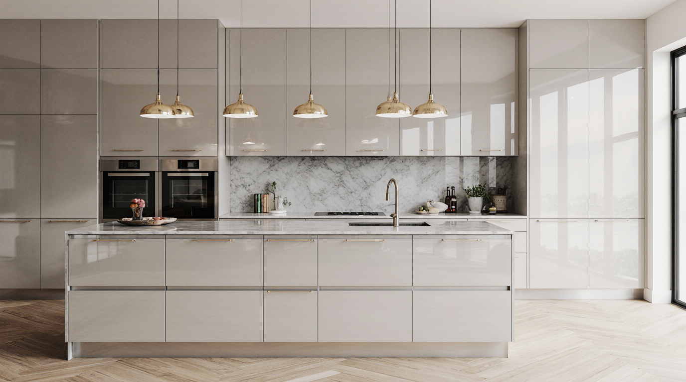High Gloss Kitchen Cabinets