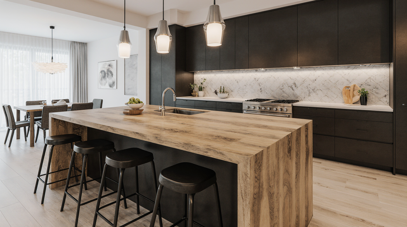 Butcher Block Island Countertop