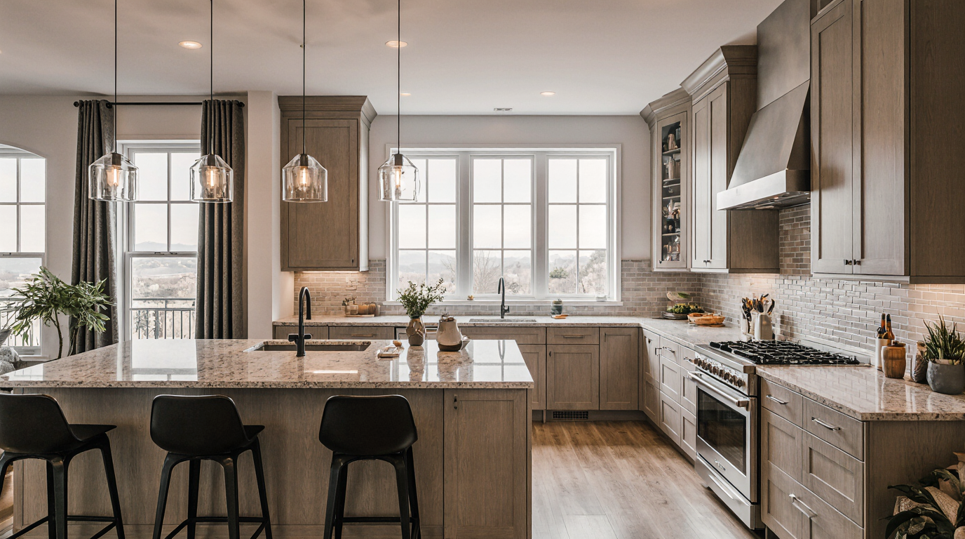 L Shaped Kitchen Design With Window