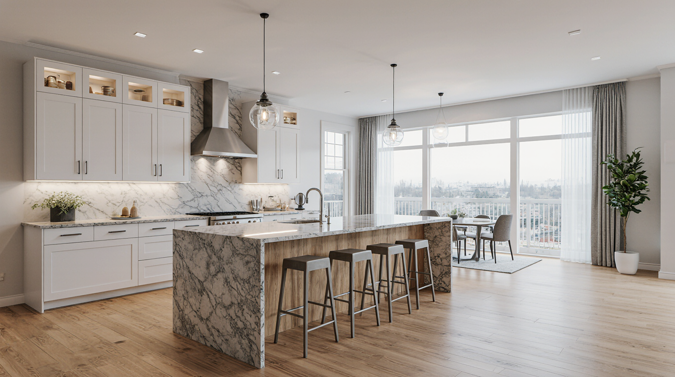 L Shaped Kitchen With Peninsula