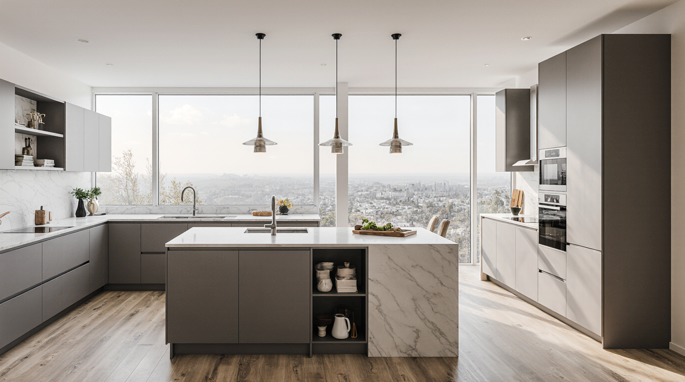 U Shaped Kitchen With Island