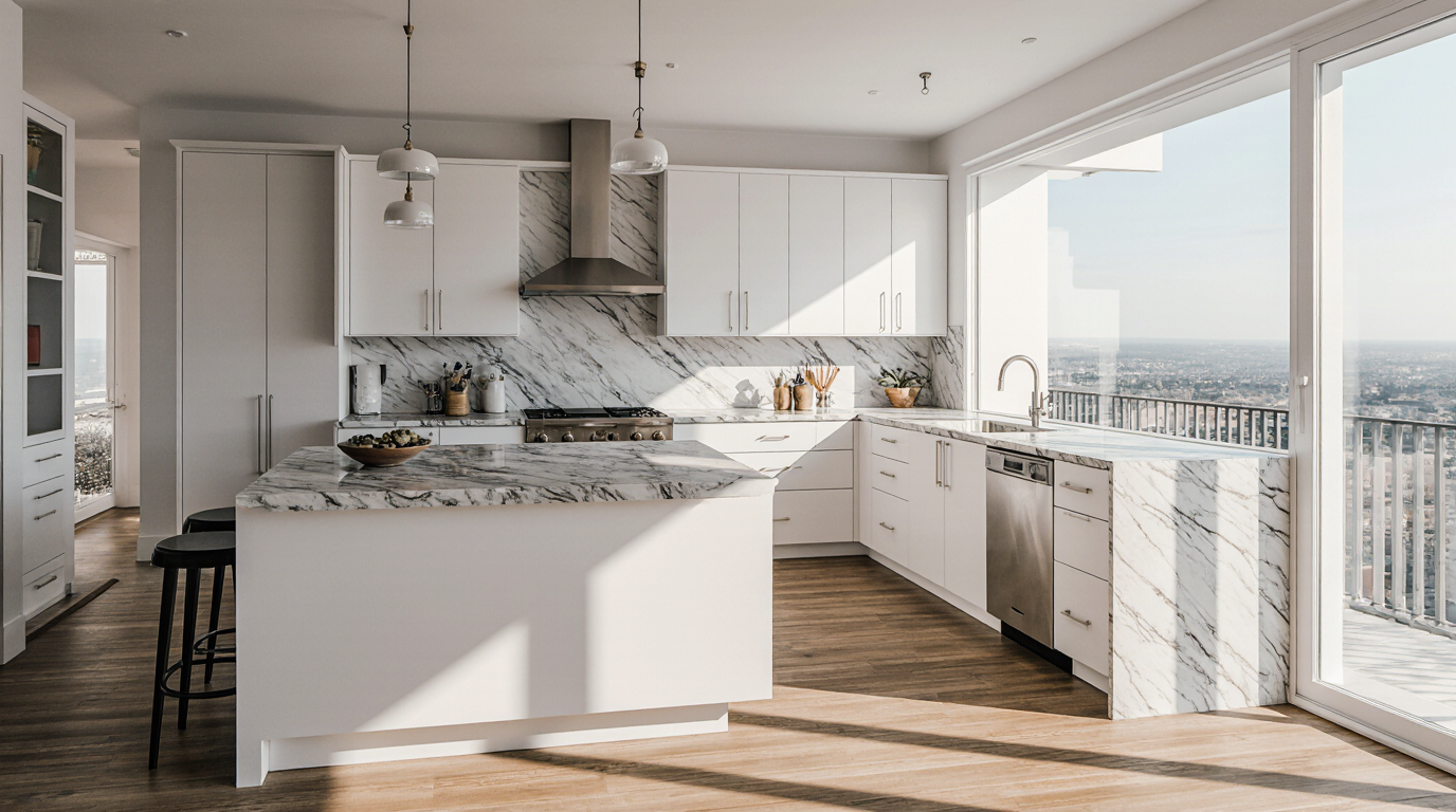 Modern White Kitchen Cabinets