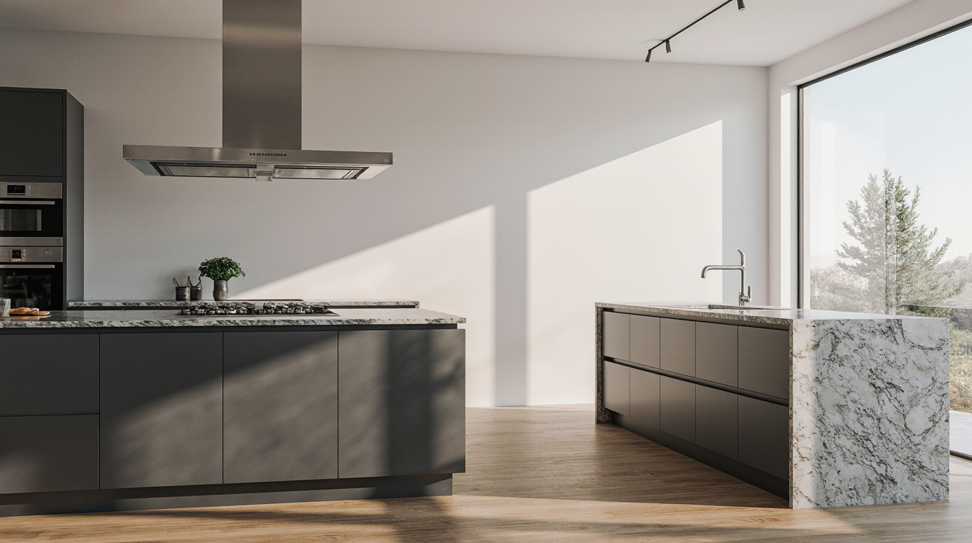 Modern Kitchen Gray Cabinets