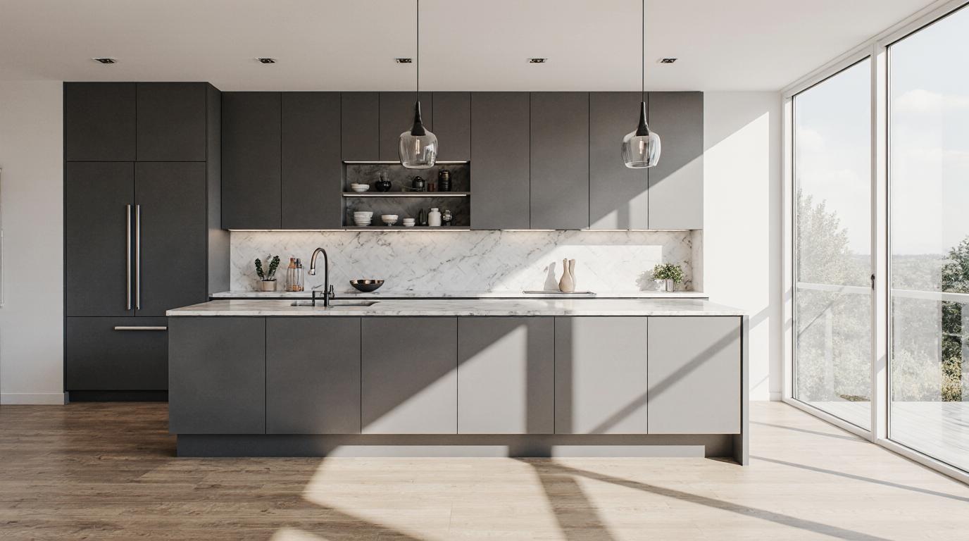 Modern Gray Cabinets