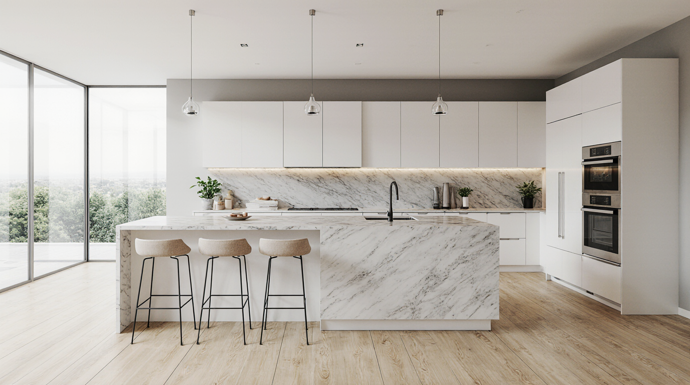 White Modern Cabinets Kitchen