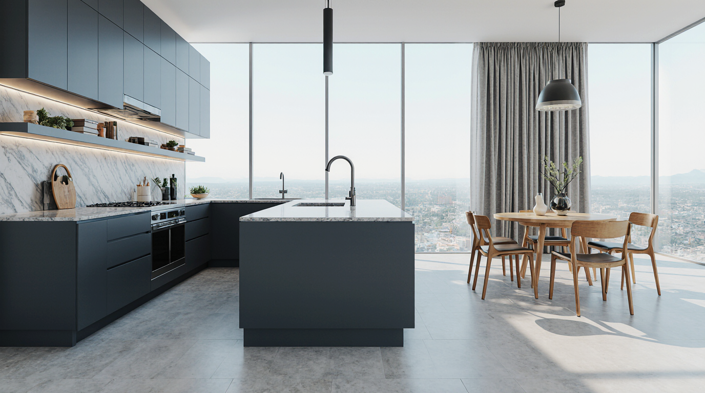 Modern Two Tone Kitchen Cabinets