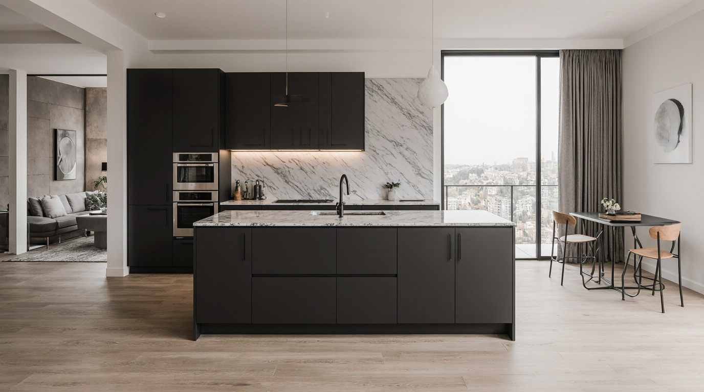 Modern Black Kitchen Cabinets Sarasota County FL