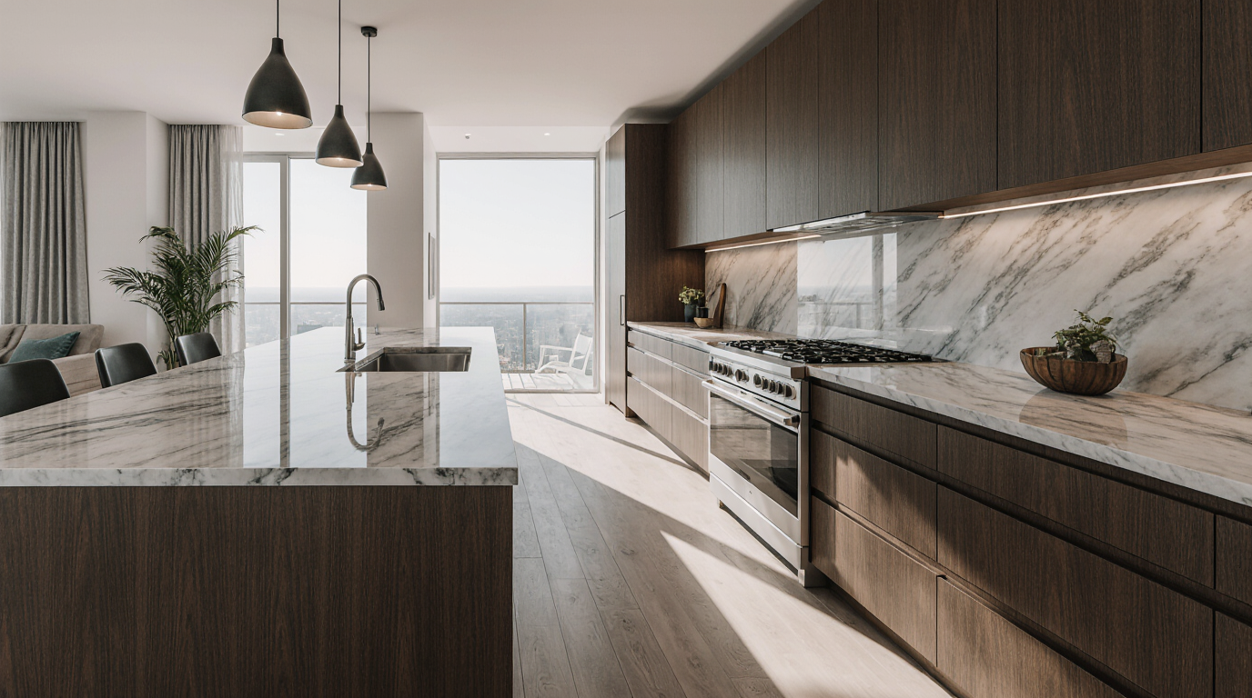 Modern Brown Kitchen Cabinets Sarasota County FL