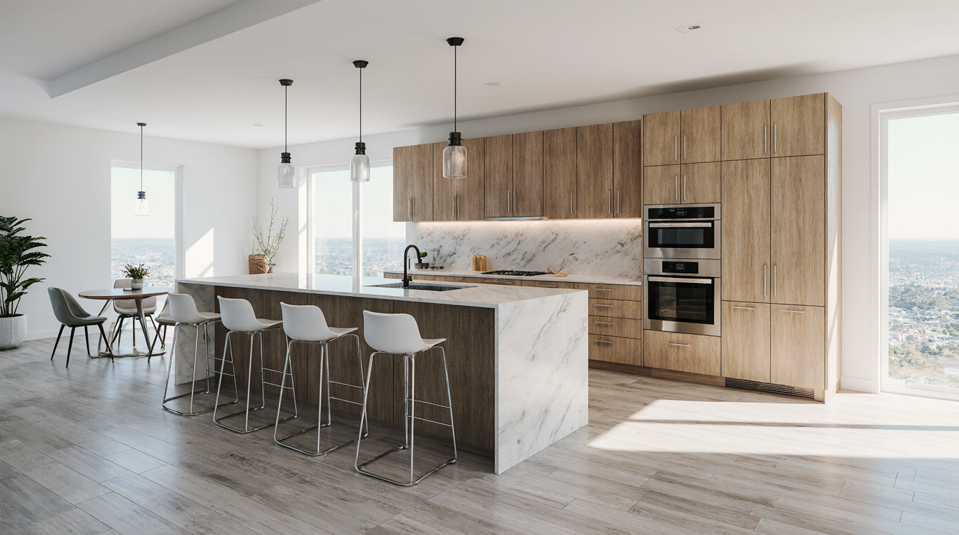 Modern Kitchen with Shaker Cabinets
