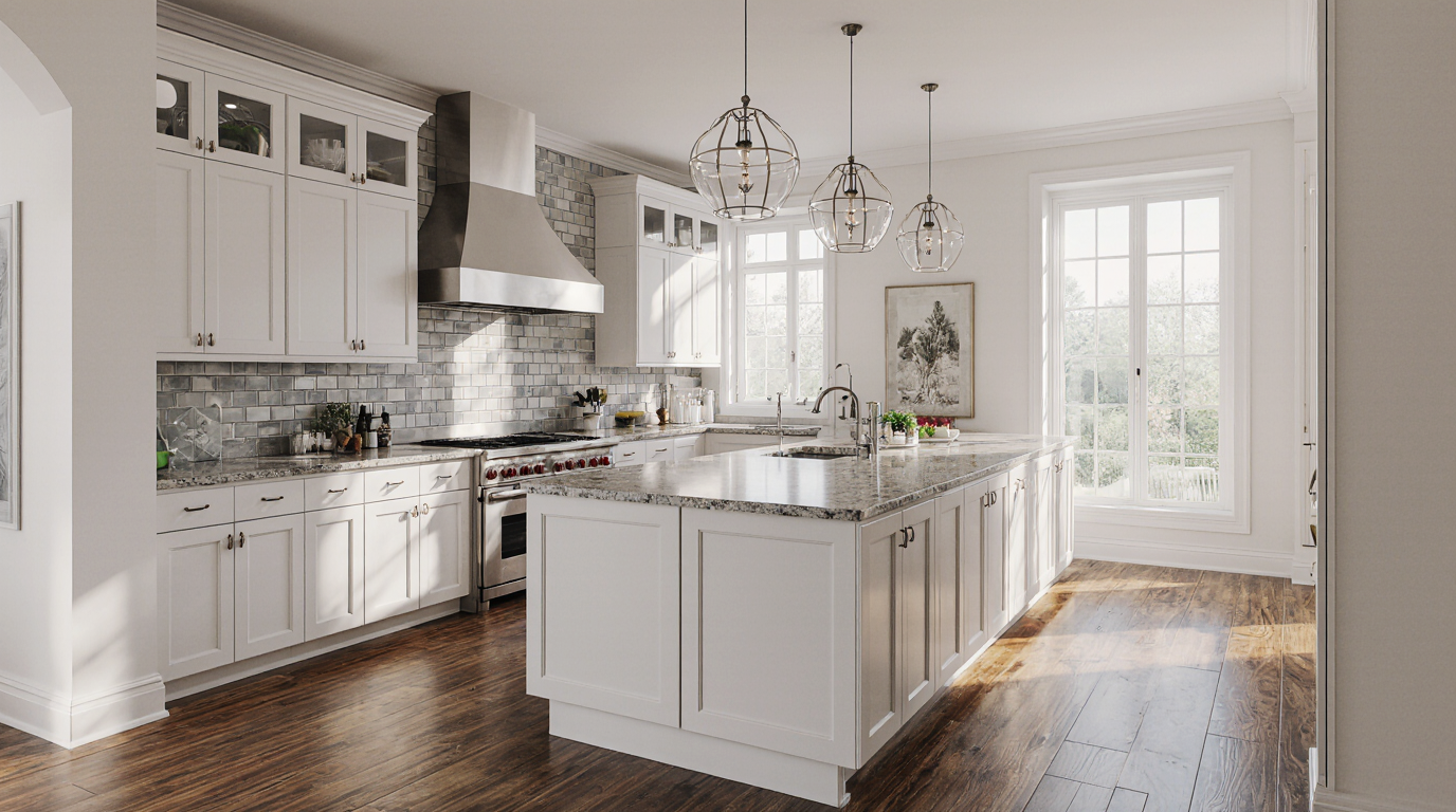 White Shaker Style Kitchen Cabinets