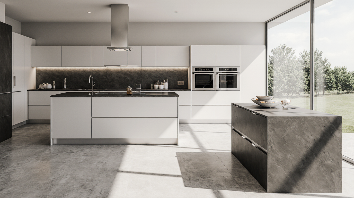 Modern Flat Panel Kitchen Cabinets