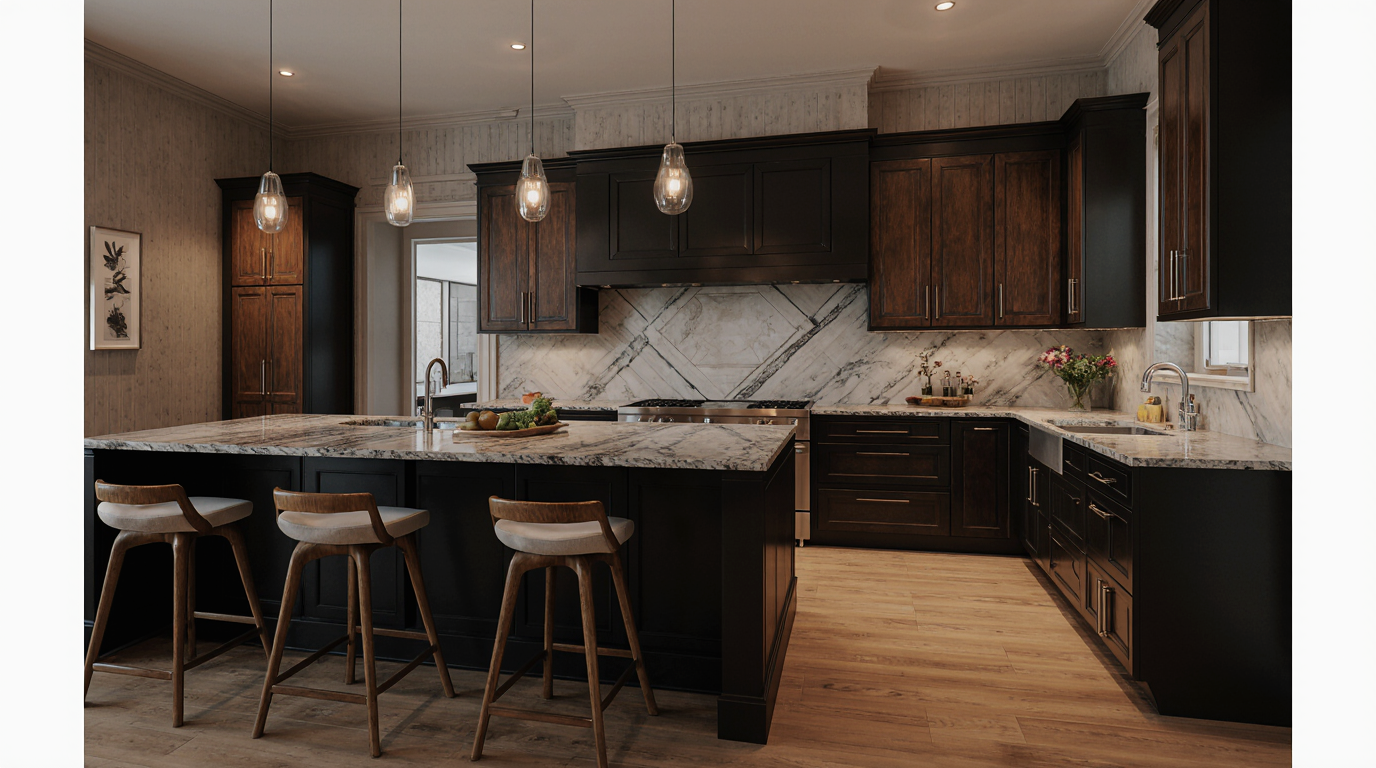 Black and Brown Kitchen Sarasota County FL