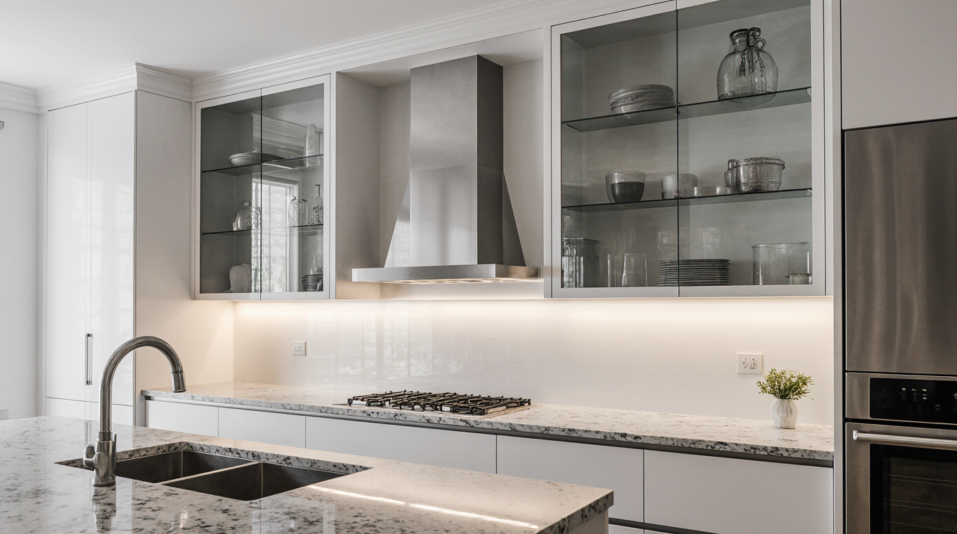 Modern Glass Kitchen Cabinets