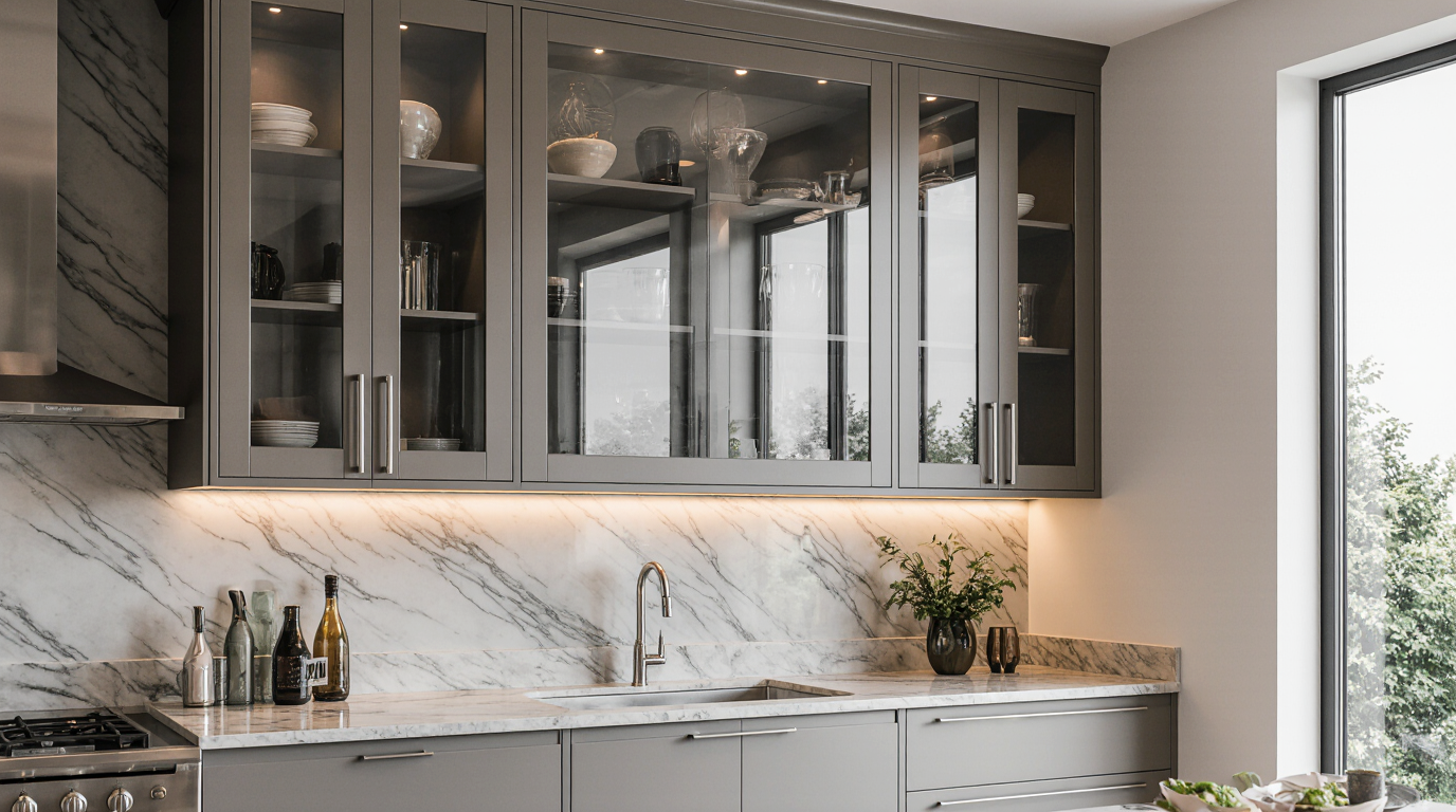 Glass Kitchen Cabinets