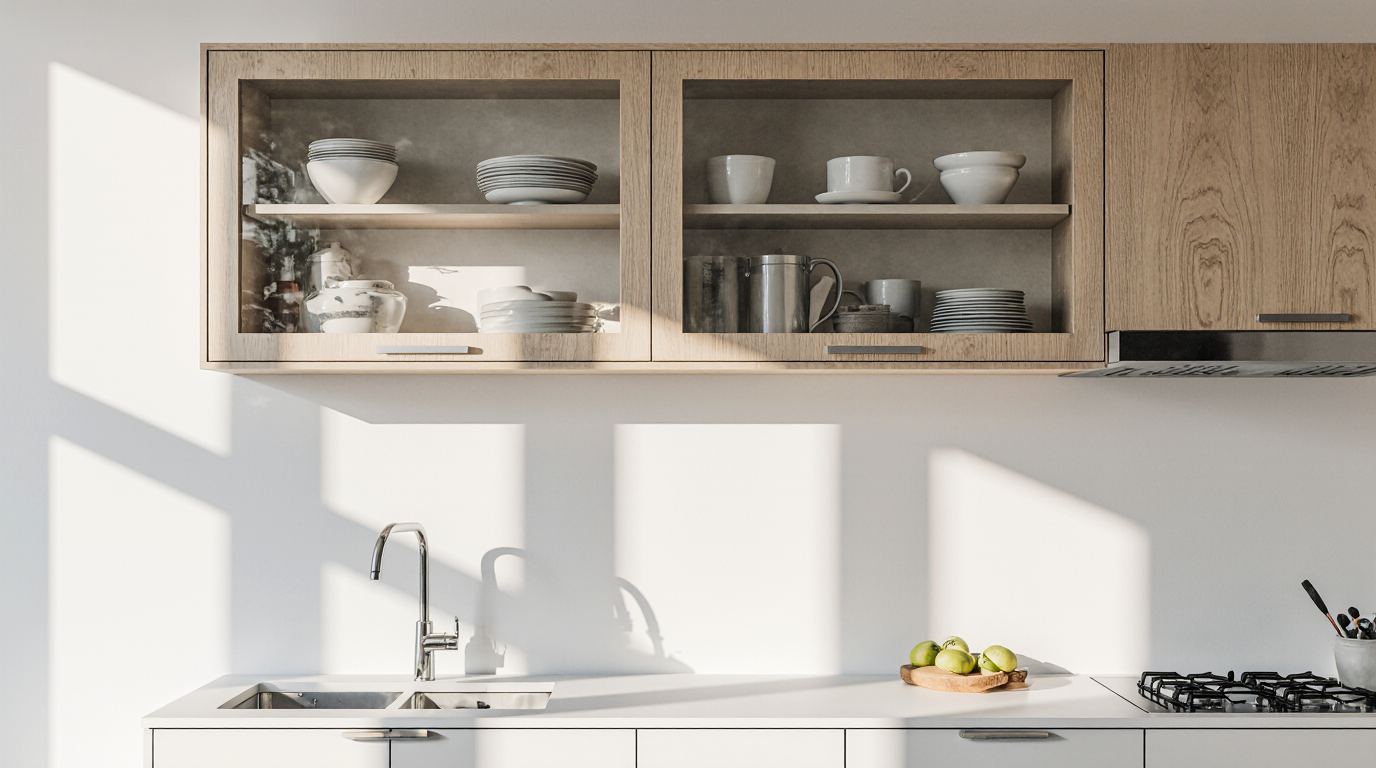 Upper Kitchen Cabinets with Glass Doors Sarasota County FL