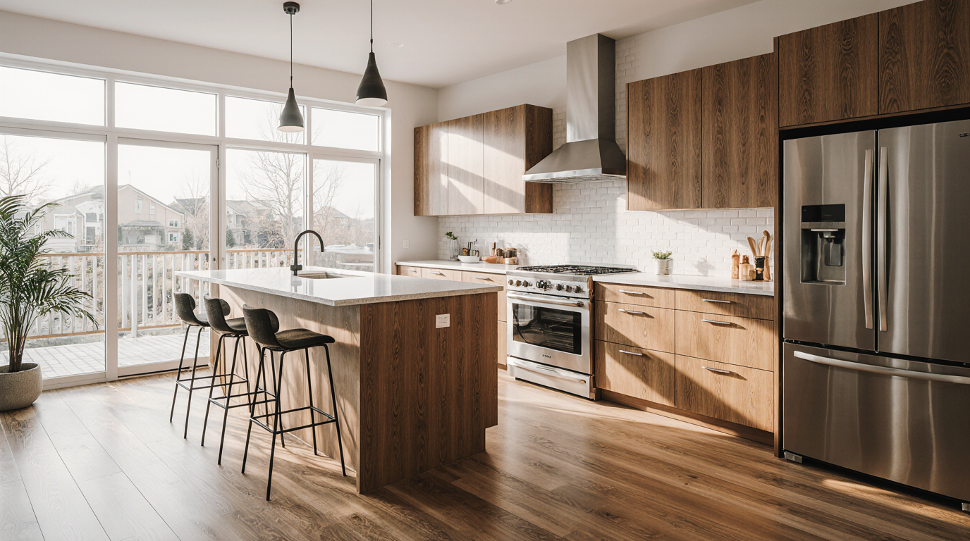 Kitchen Remodel With Wood Cabinets