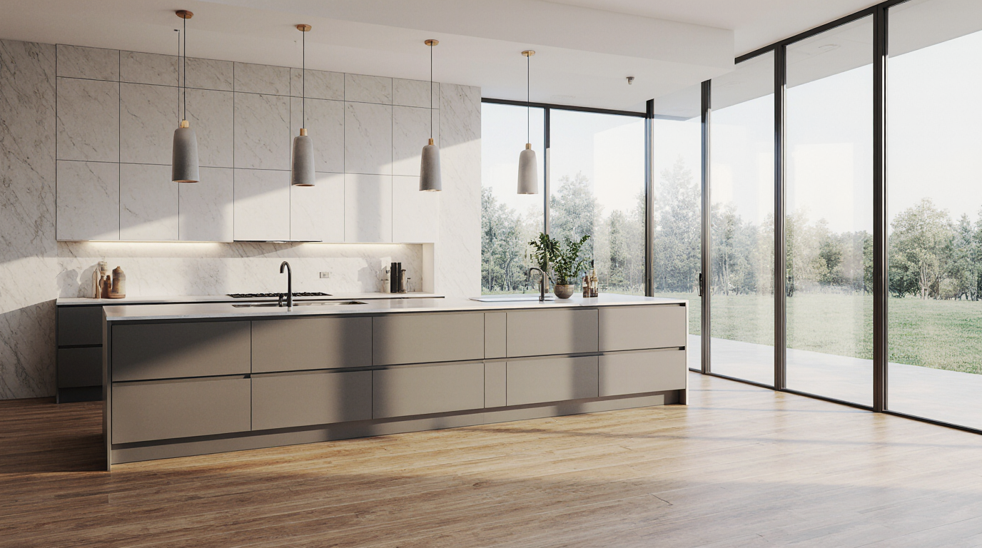 Contemporary Flat Panel Kitchen Cabinets Sarasota County FL