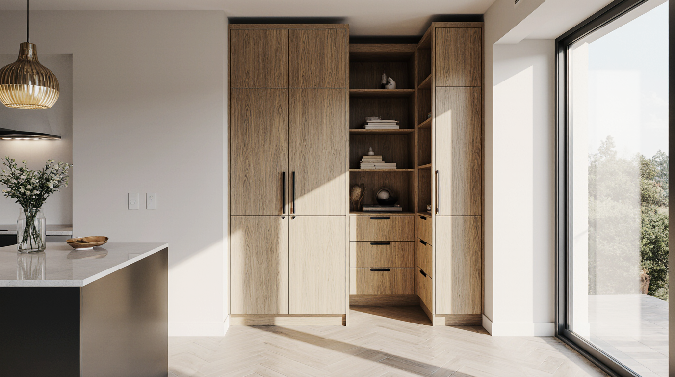 Custom Corner Pantry Cabinet