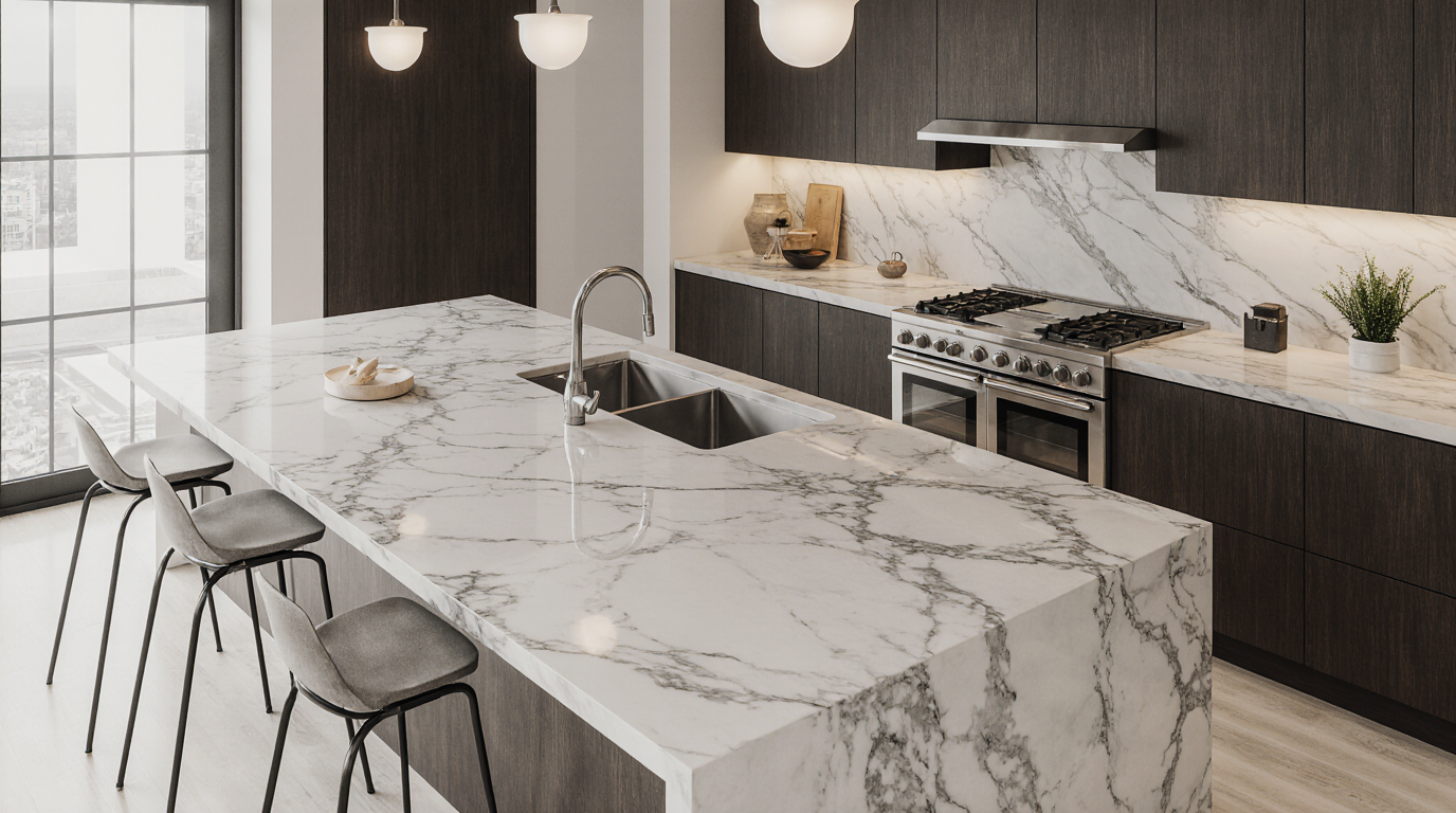 White Marble Countertops Sarasota County FL