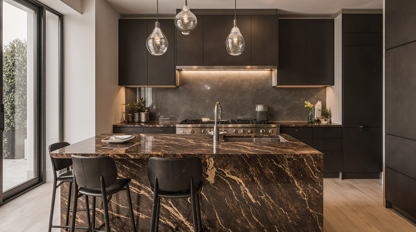 Brown Marble Countertops Sarasota County FL