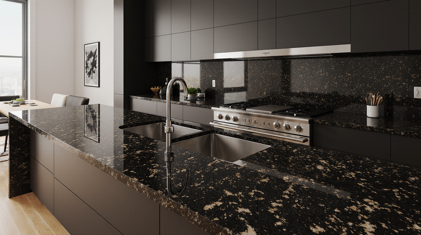 Black Galaxy Granite Countertops