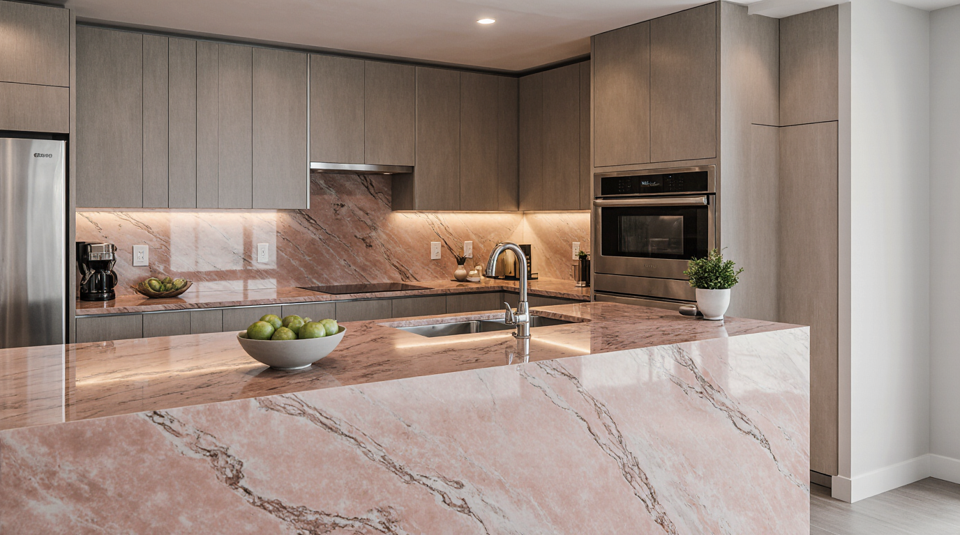Pink Quartz Countertops Sarasota County FL