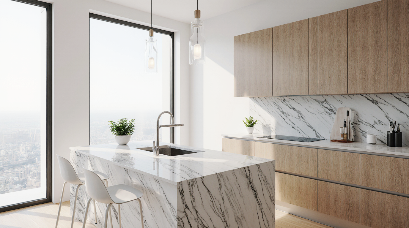 White Quartz Kitchen Countertops Sarasota County FL