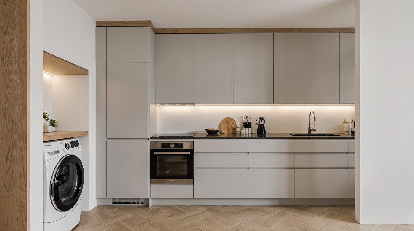 Kitchen with Laundry Area Design Sarasota County FL