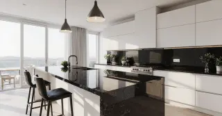 Black Countertop Kitchen Design Sarasota County FL