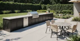 Black Outdoor Kitchen Cabinets Sarasota County FL