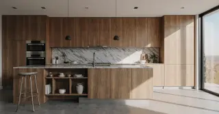 Contemporary Kitchen Wood Cabinets Sarasota County FL