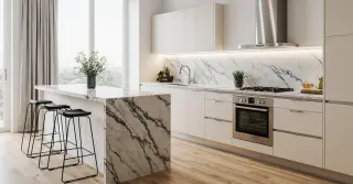 Cream Kitchen Cabinets Modern Sarasota County FL