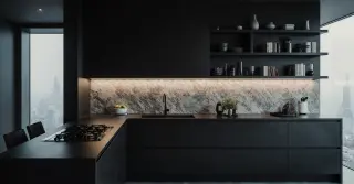 Dark Kitchen Design Sarasota County FL