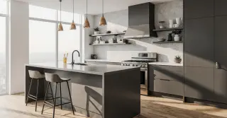 Modern Grey Cabinets Sarasota County FL