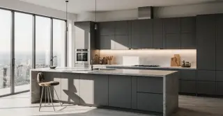 Modern Grey Kitchen Cabinets Sarasota County FL