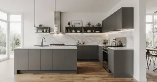 Modern Kitchen Cabinets Grey Sarasota County FL