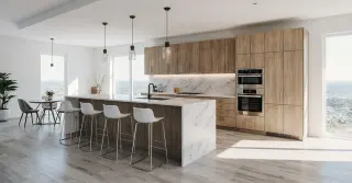 Modern Kitchen with Shaker Cabinets Sarasota County FL