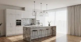 Modern White Kitchen Sarasota County FL