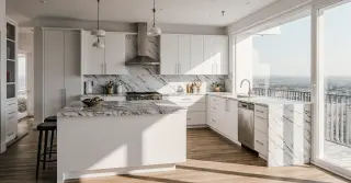 Modern White Kitchen Cabinets Sarasota County FL