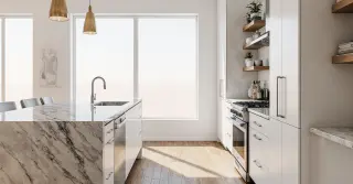 Modern White Shaker Kitchen Cabinets Sarasota County FL