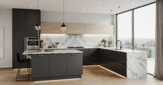 Two Tone Modern Kitchen Cabinets Sarasota County FL