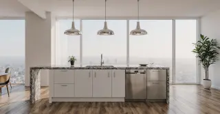 White Cabinet Modern Kitchen Sarasota County FL