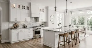 White Cabinets Kitchen Modern Sarasota County FL