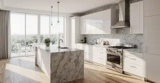 White Kitchen Modern Cabinets Sarasota County FL